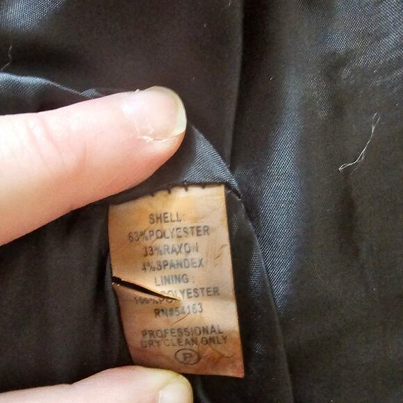 Calvin Klein Black Belted Button Front Fitted Shirt Dress Size 8 - Picture 5 of 9